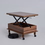 Hanah Home Mesa de Café Ajustable Nogal